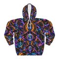 Afrofuturist Cosmic Egyptian AOP Hoodie — Psychedelic Anubis & Queens Pullover