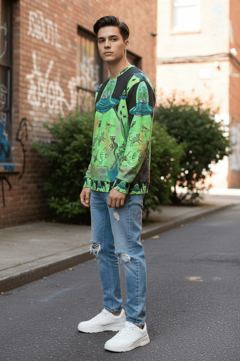 Side profile view