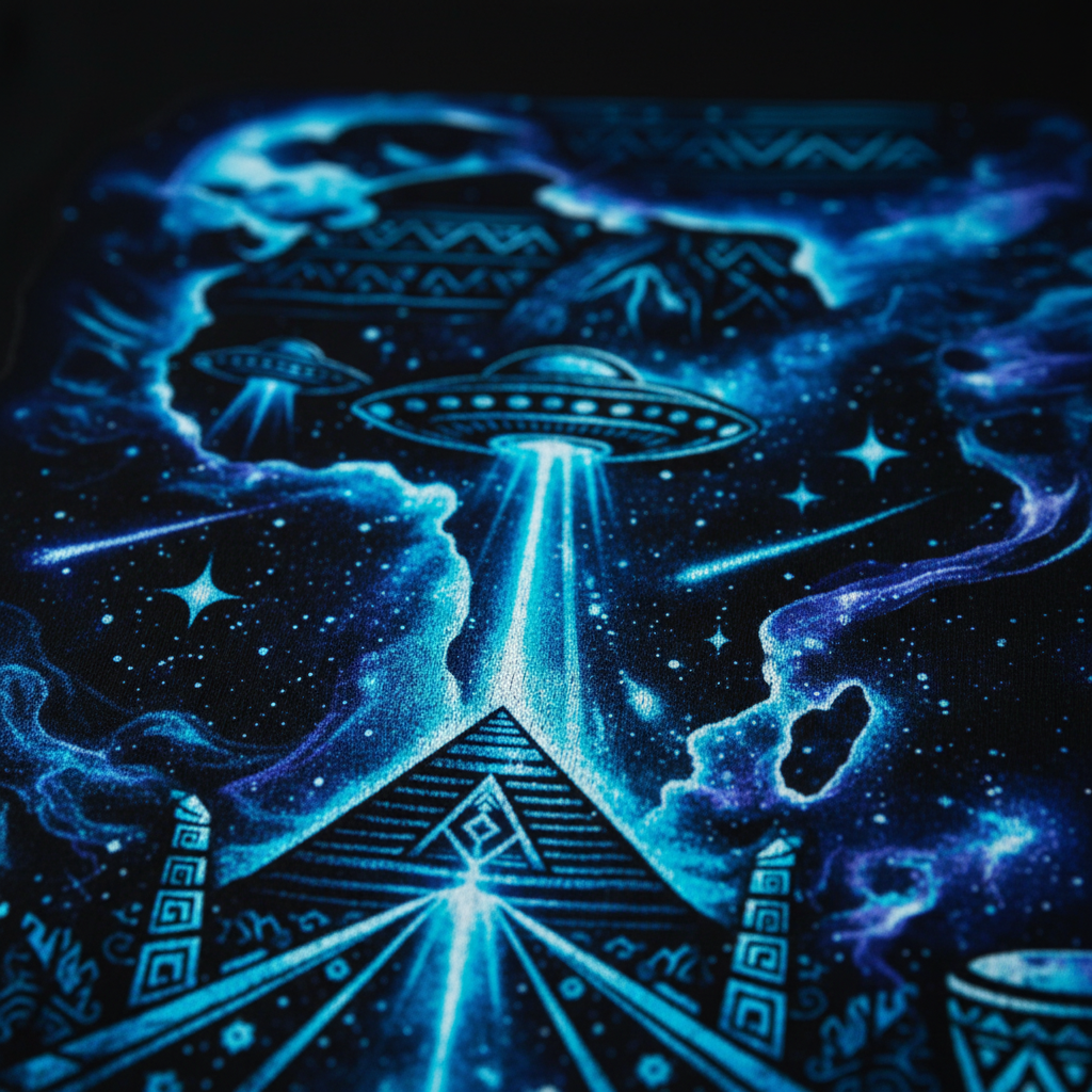 Alien Abduction Neon Tee — Graphic Close-Up