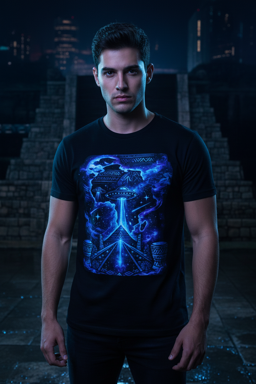 Alien Abduction Neon Tee — Night Glow Lifestyle