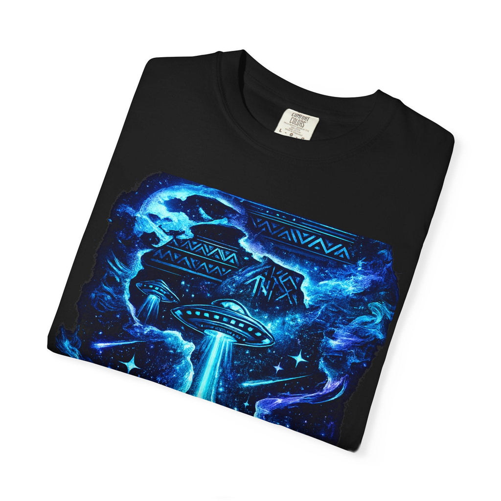 Alien Abduction T-Shirt — Neon UFO Graphic Tee Printify
