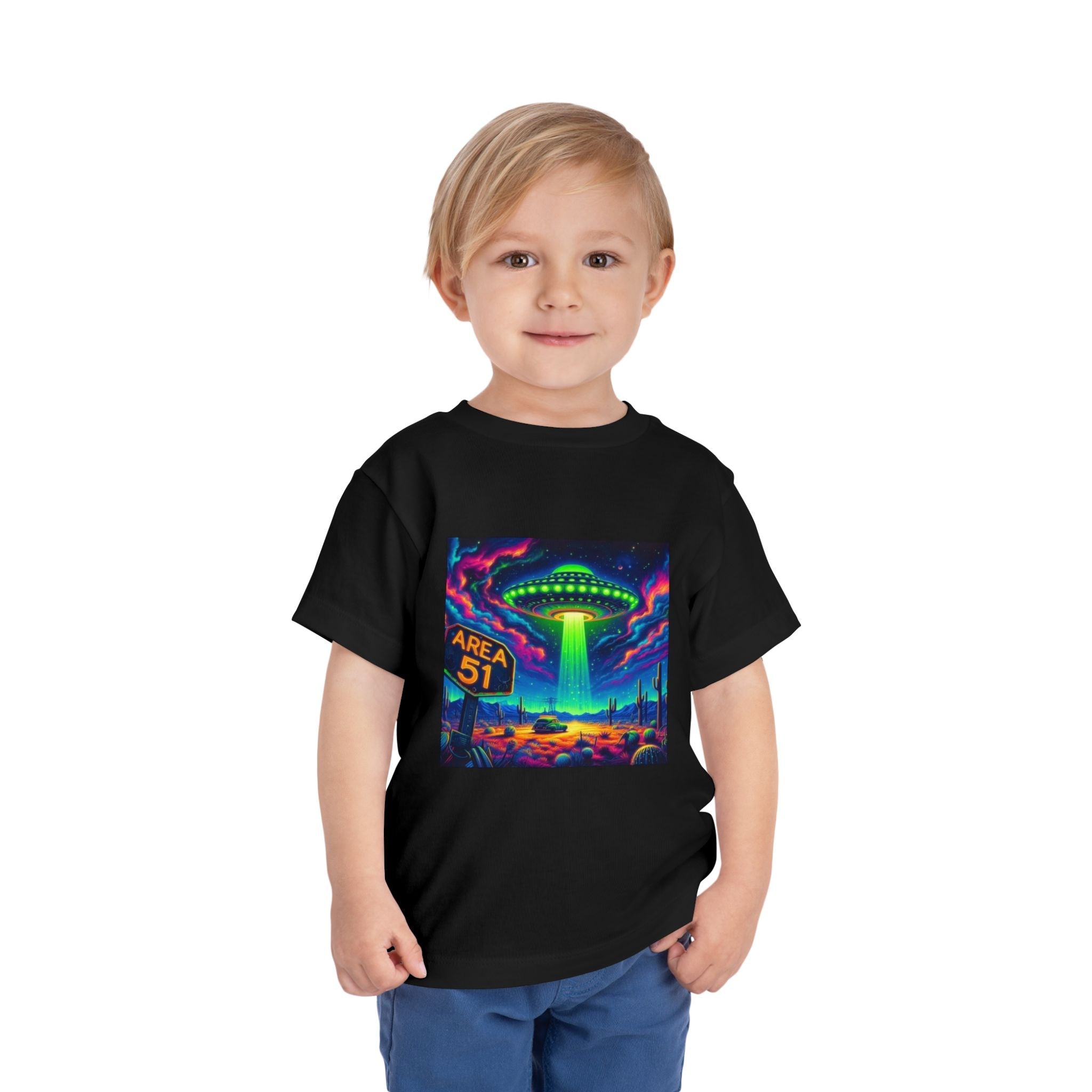 Alien Adventure Toddler Tee, Fun UFO Shirt, Area 51 Theme, Kids Graphic Tee, Outer Space Gift, Playful Summer Outfit