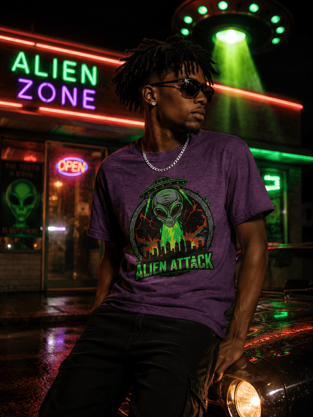 Alien Attack Graphic Tee