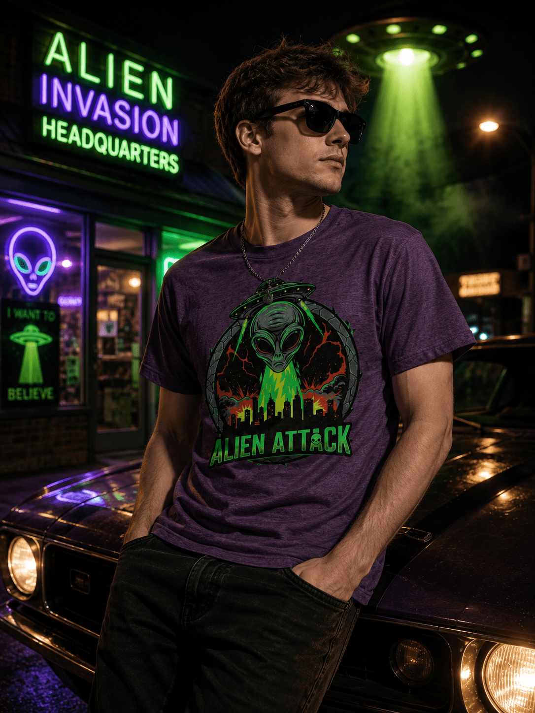 Alien Attack Graphic Tee