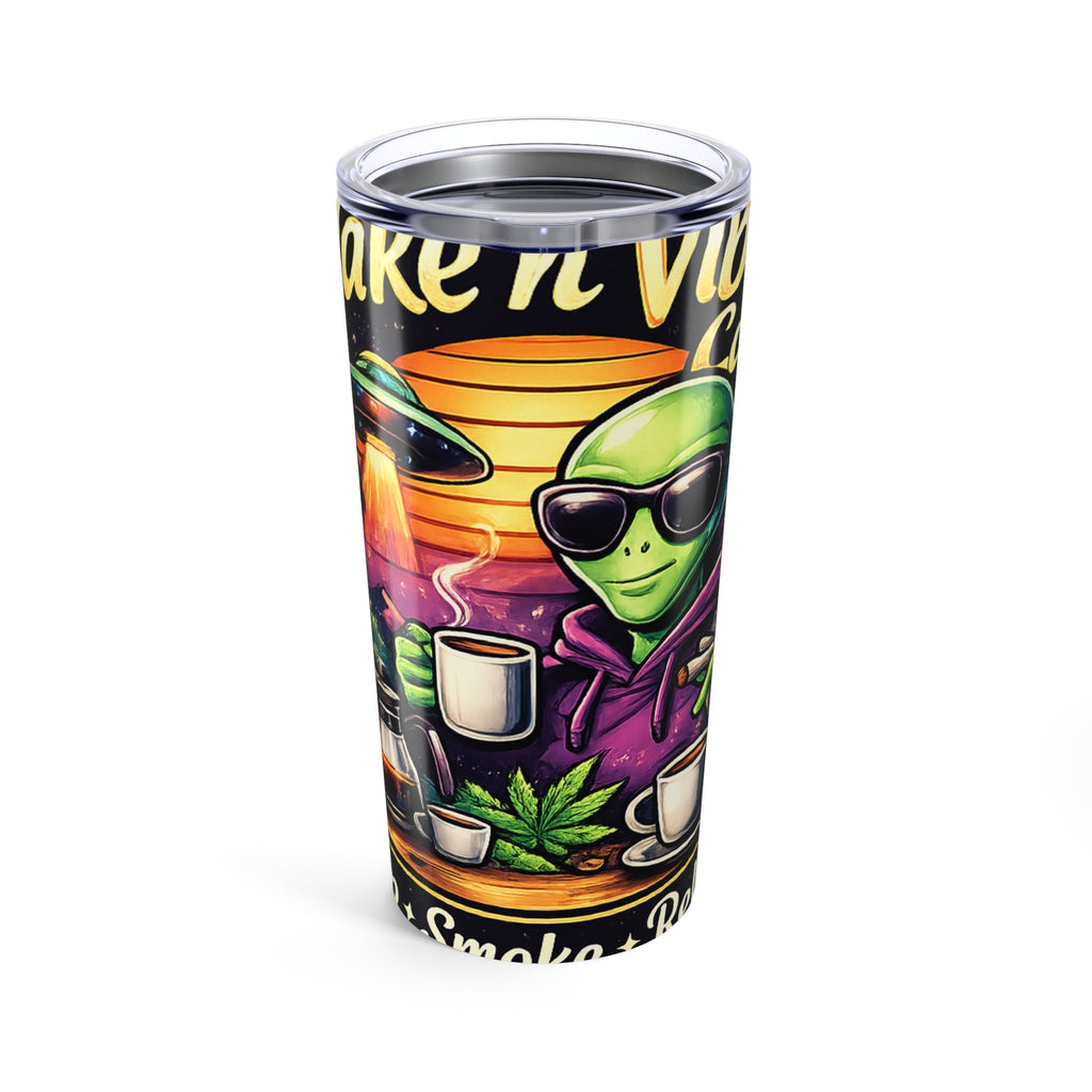 Alien Coffee & Chill 20oz Tumbler — 'Wake n' Vibe' Graphic Travel Cup