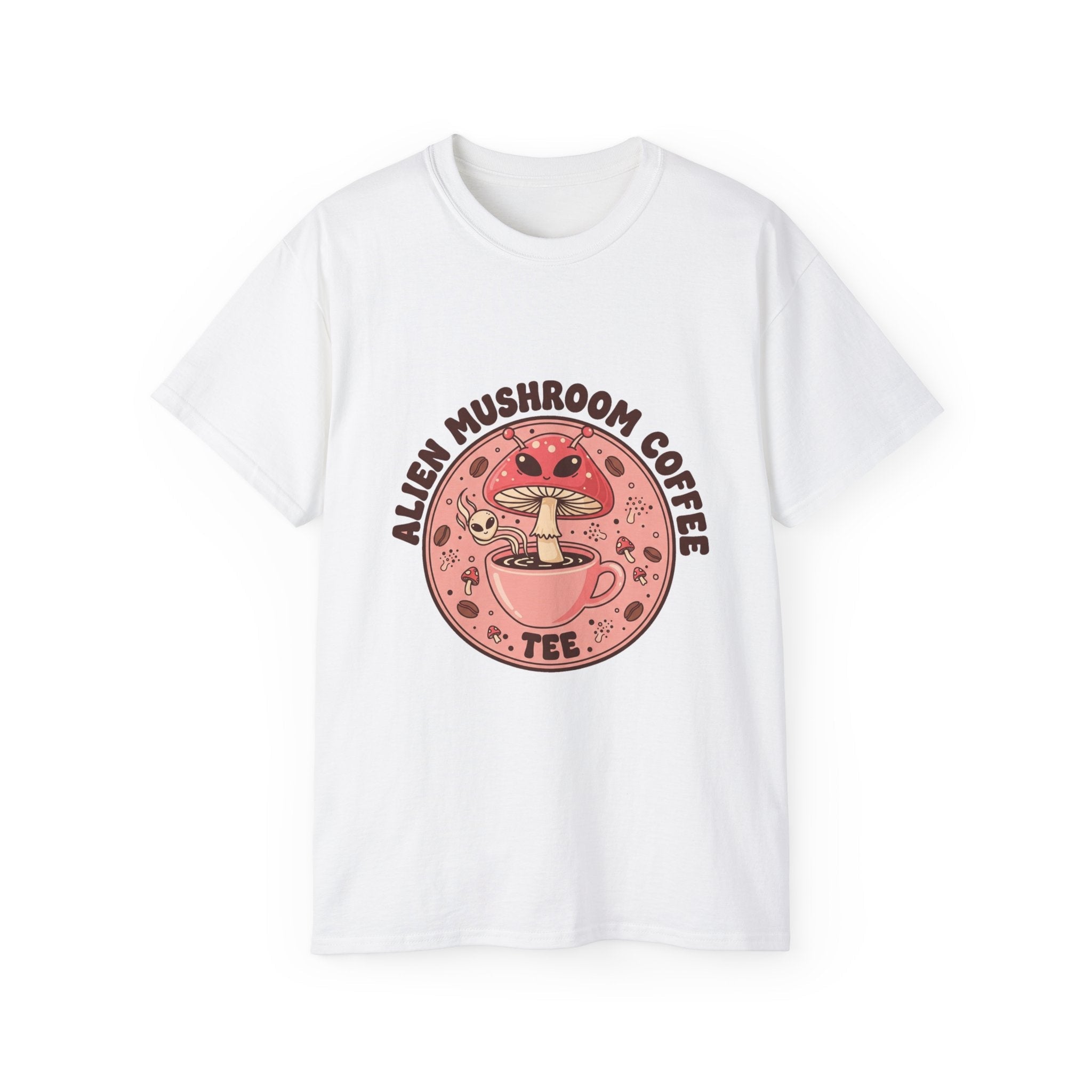 Alien Coffee T-Shirt — Retro Space Coffee Lover Tee Printify