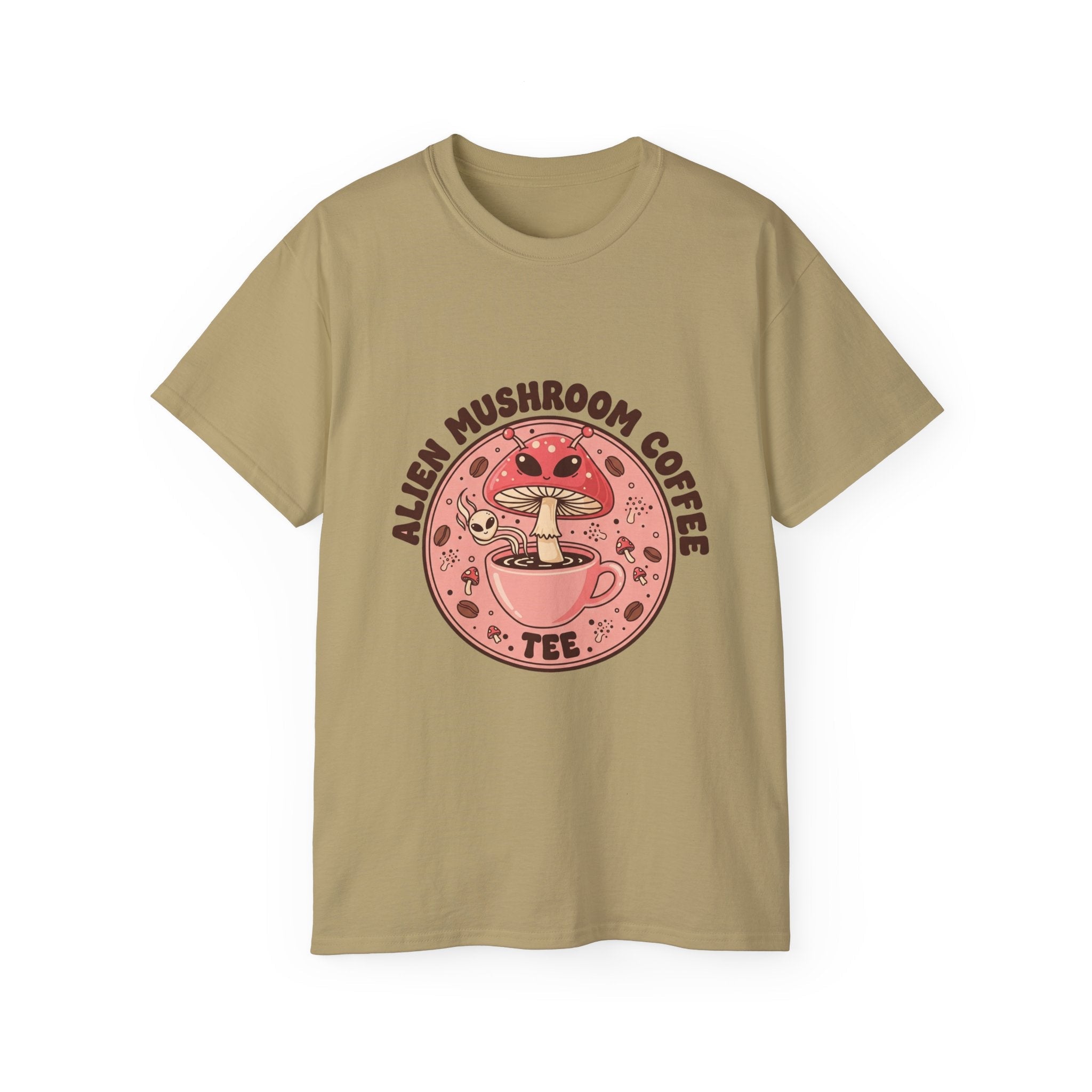 Alien Coffee T-Shirt — Retro Space Coffee Lover Tee Printify