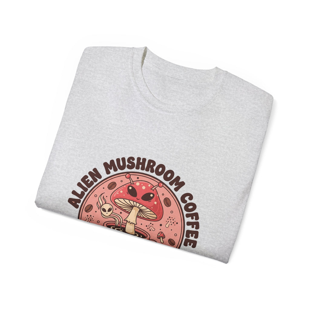 Alien Coffee T-Shirt — Retro Space Coffee Lover Tee Printify