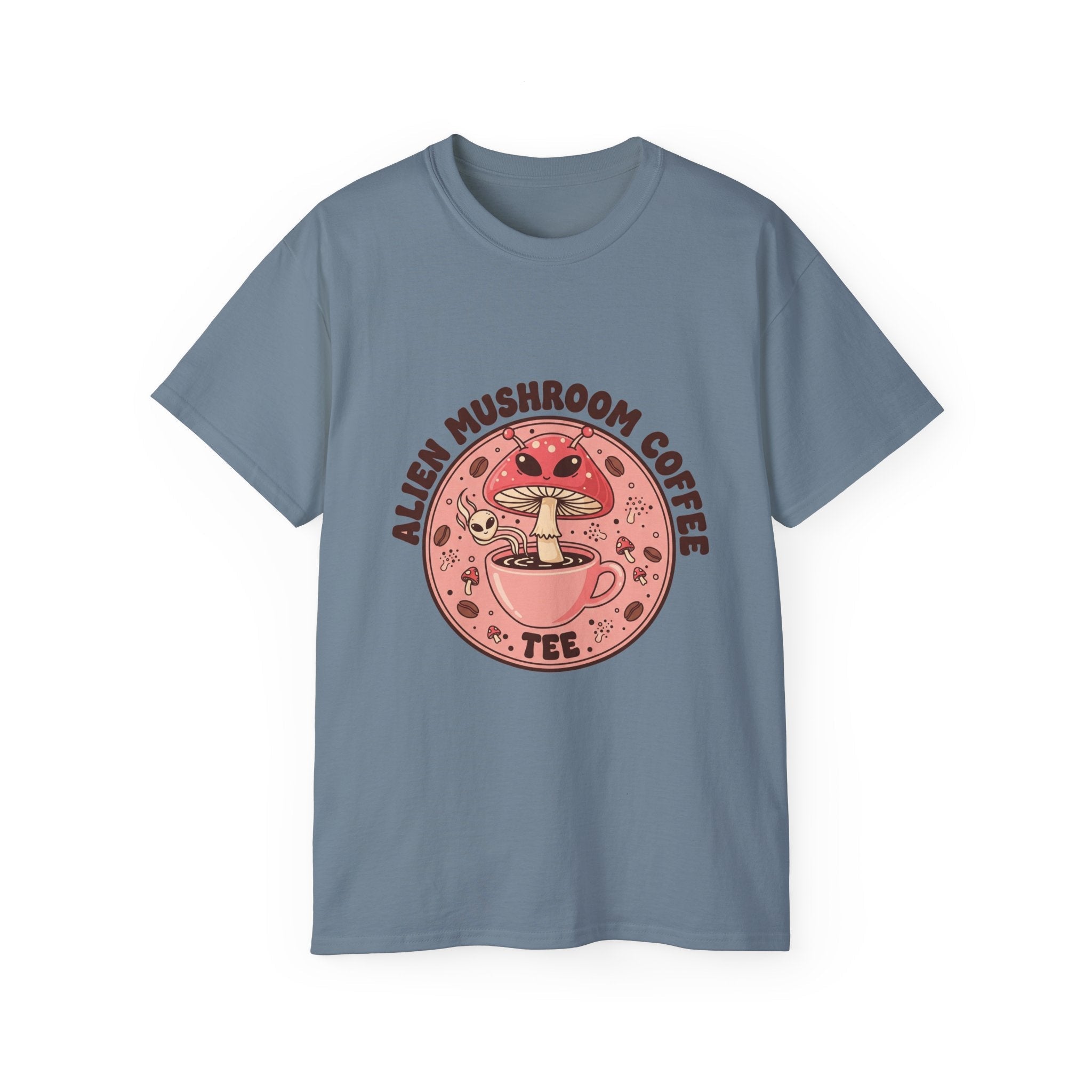Alien Coffee T-Shirt — Retro Space Coffee Lover Tee Printify