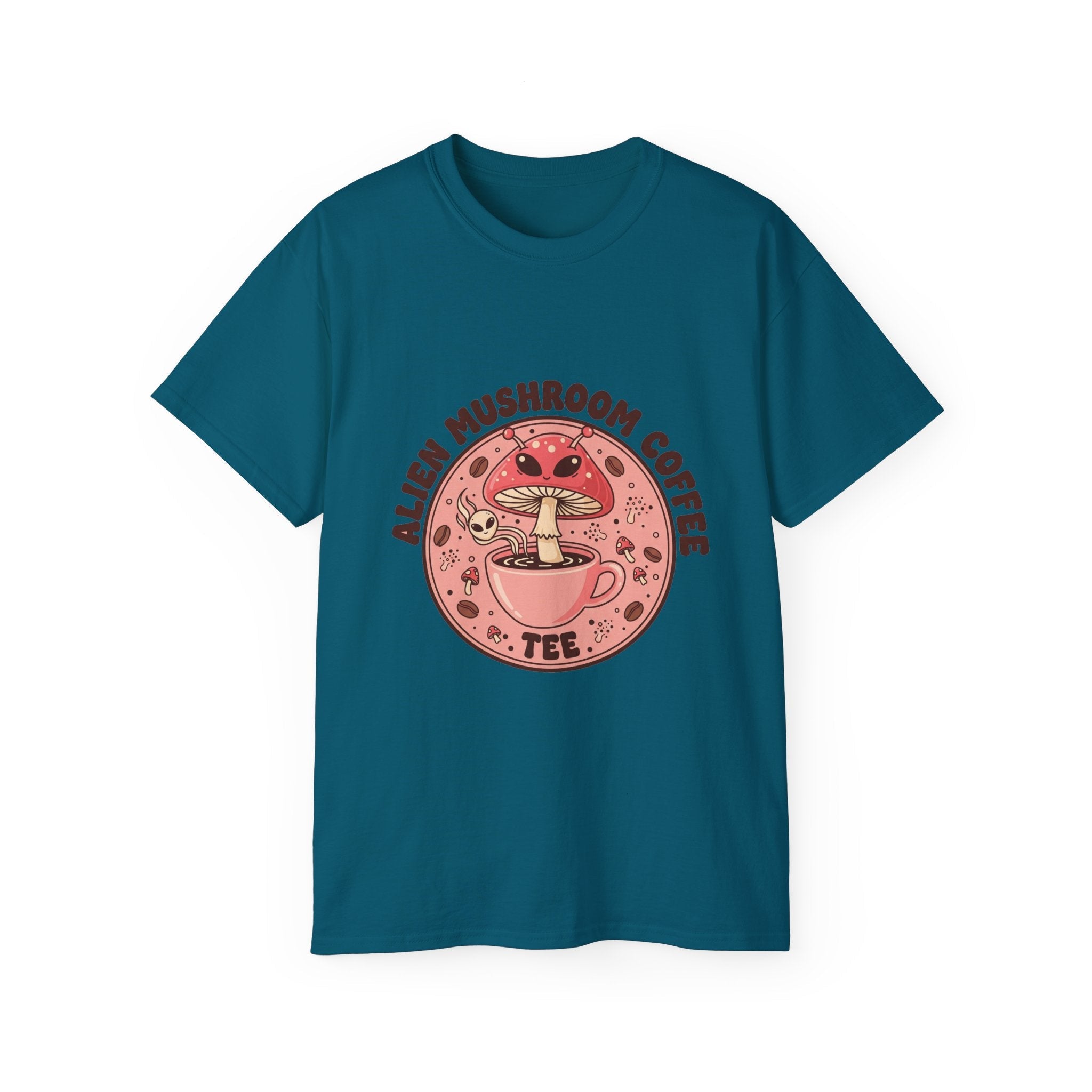 Alien Coffee T-Shirt — Retro Space Coffee Lover Tee Printify