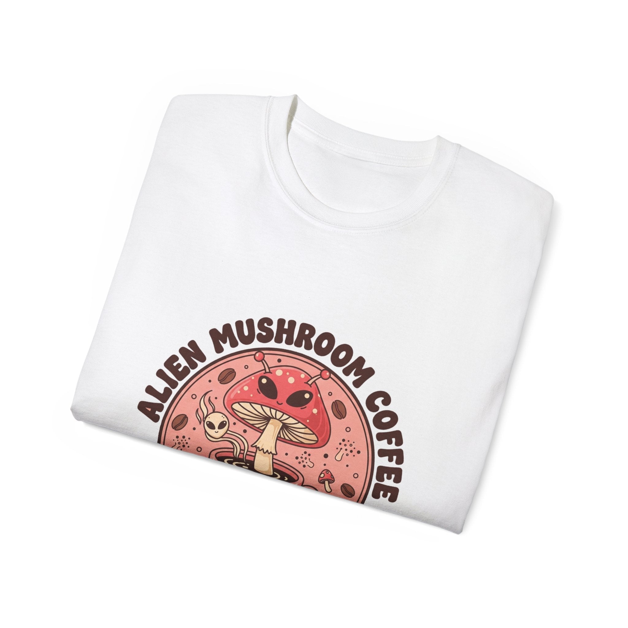 Alien Coffee T-Shirt — Retro Space Coffee Lover Tee Printify