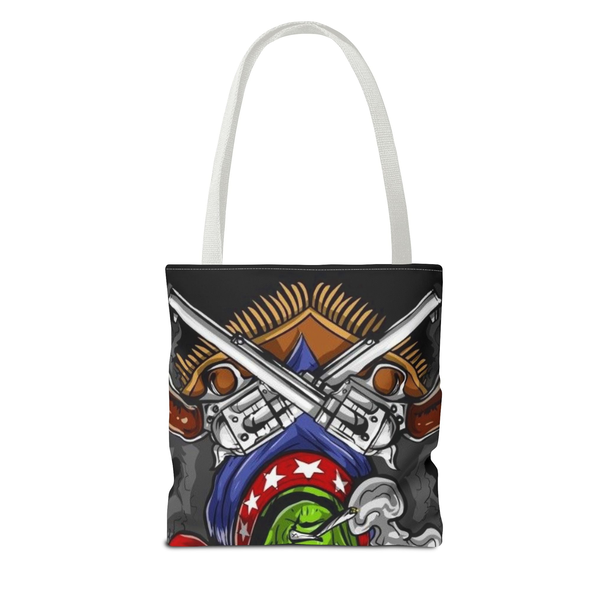Alien Cowboy Tote Bag - Unique AOP Design for Cosmic Enthusiasts, Perfect for Festivals, Shopping, Beach Trips, and Gifts