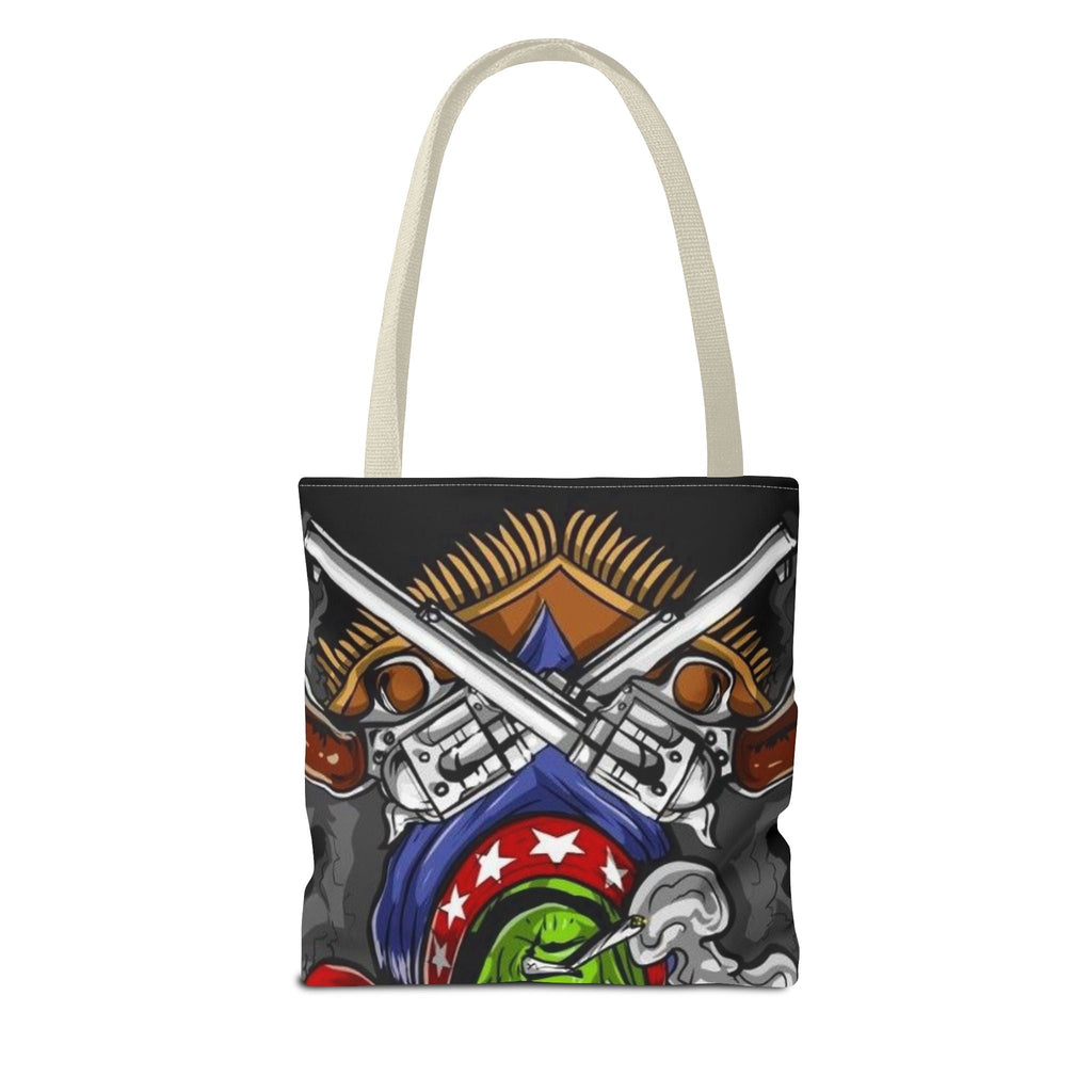 Alien Cowboy Tote Bag - Unique AOP Design for Cosmic Enthusiasts, Perfect for Festivals, Shopping, Beach Trips, and Gifts