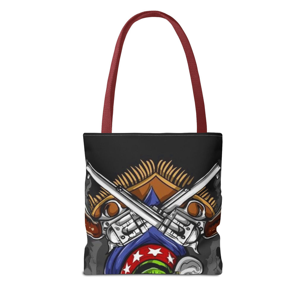Alien Cowboy Tote Bag - Unique AOP Design for Cosmic Enthusiasts, Perfect for Festivals, Shopping, Beach Trips, and Gifts Printify