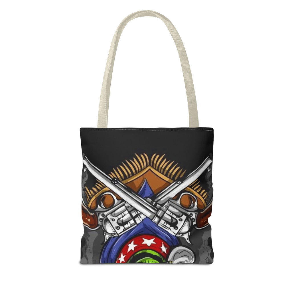 Alien Cowboy Tote Bag - Unique AOP Design for Cosmic Enthusiasts, Perfect for Festivals, Shopping, Beach Trips, and Gifts Printify