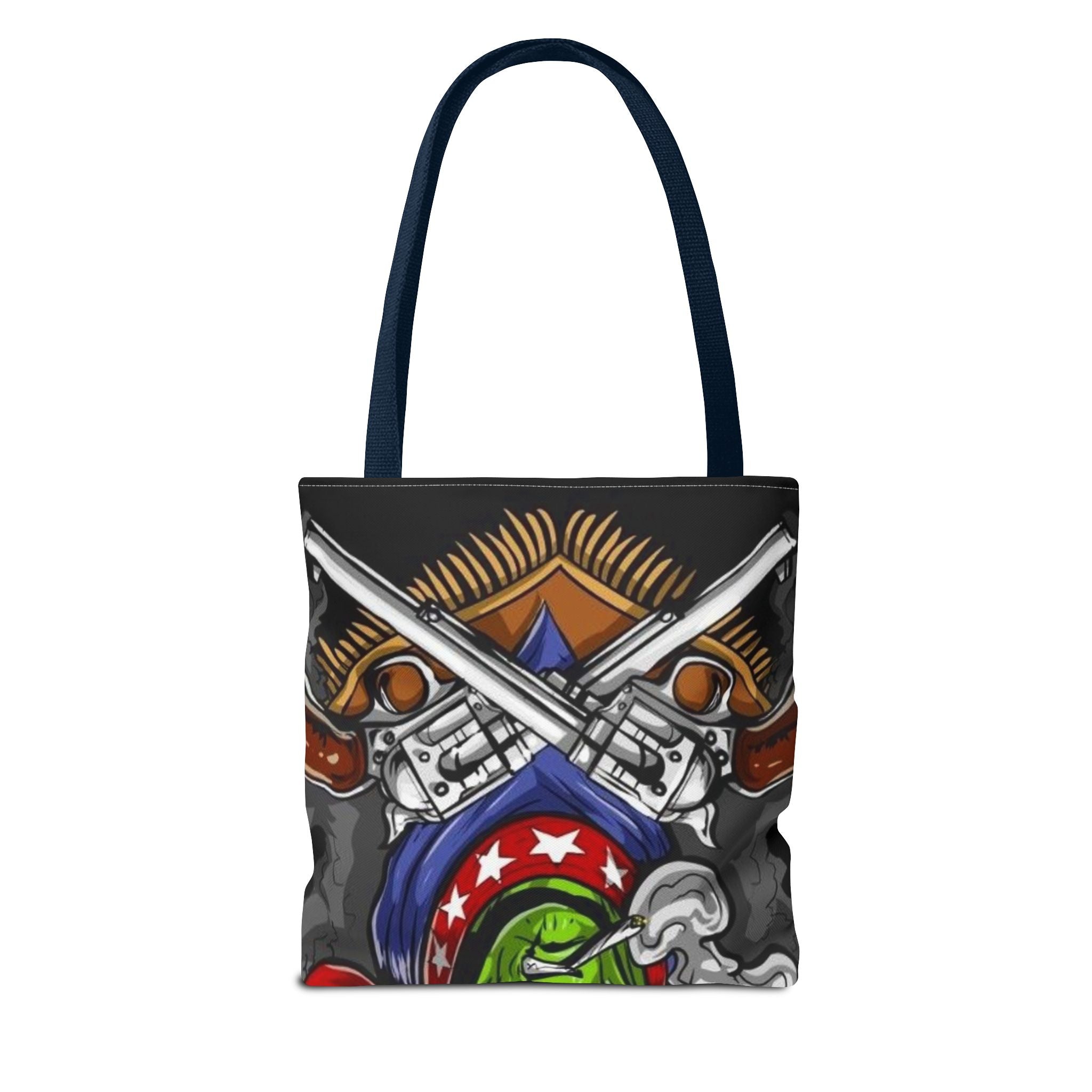 Alien Cowboy Tote Bag - Unique AOP Design for Cosmic Enthusiasts, Perfect for Festivals, Shopping, Beach Trips, and Gifts