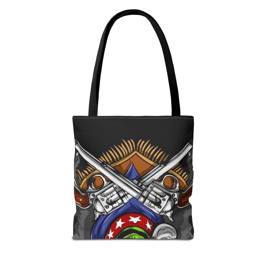 Alien Cowboy Tote Bag - Unique AOP Design for Cosmic Enthusiasts, Perfect for Festivals, Shopping, Beach Trips, and Gifts Printify