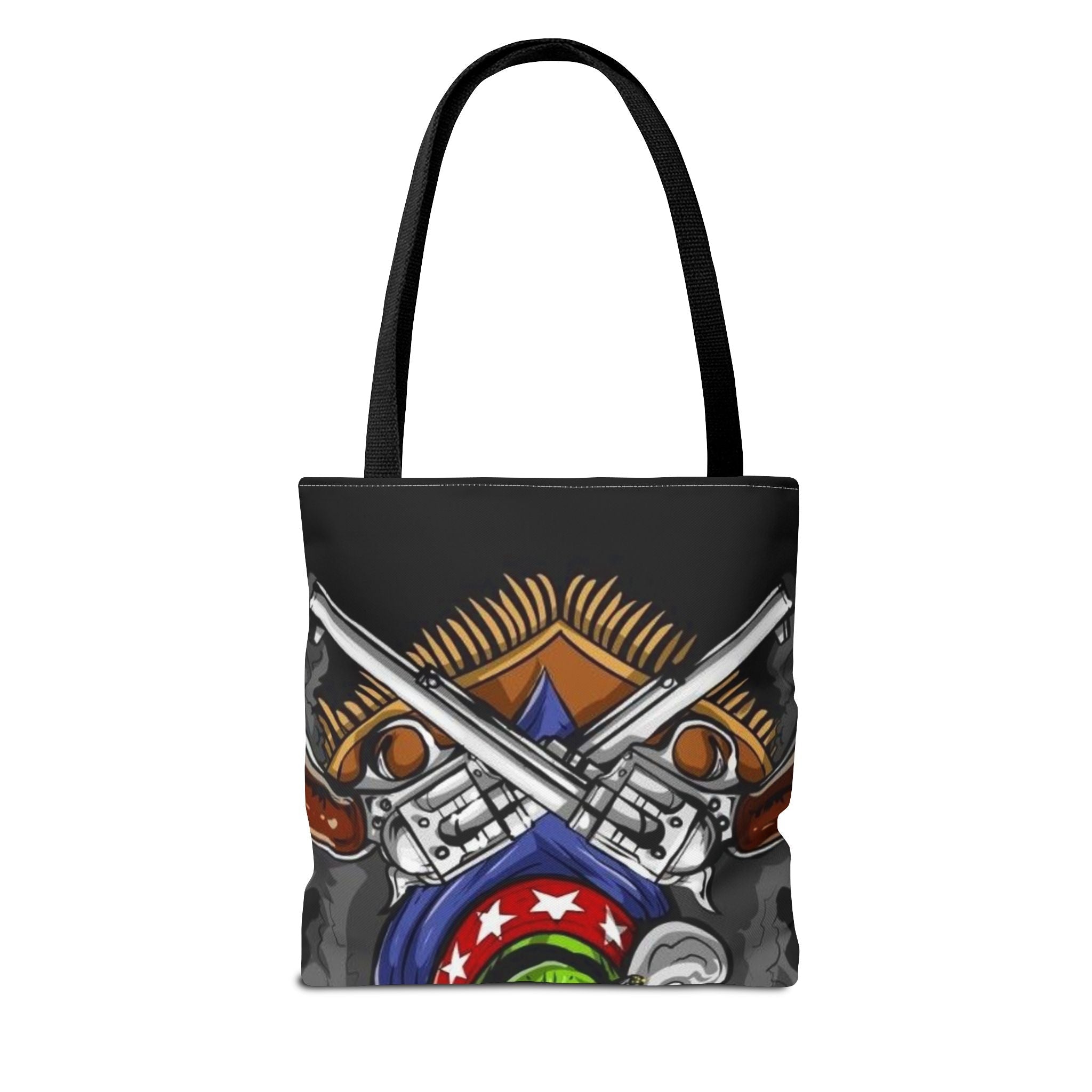 Alien Cowboy Tote Bag - Unique AOP Design for Cosmic Enthusiasts, Perfect for Festivals, Shopping, Beach Trips, and Gifts Printify