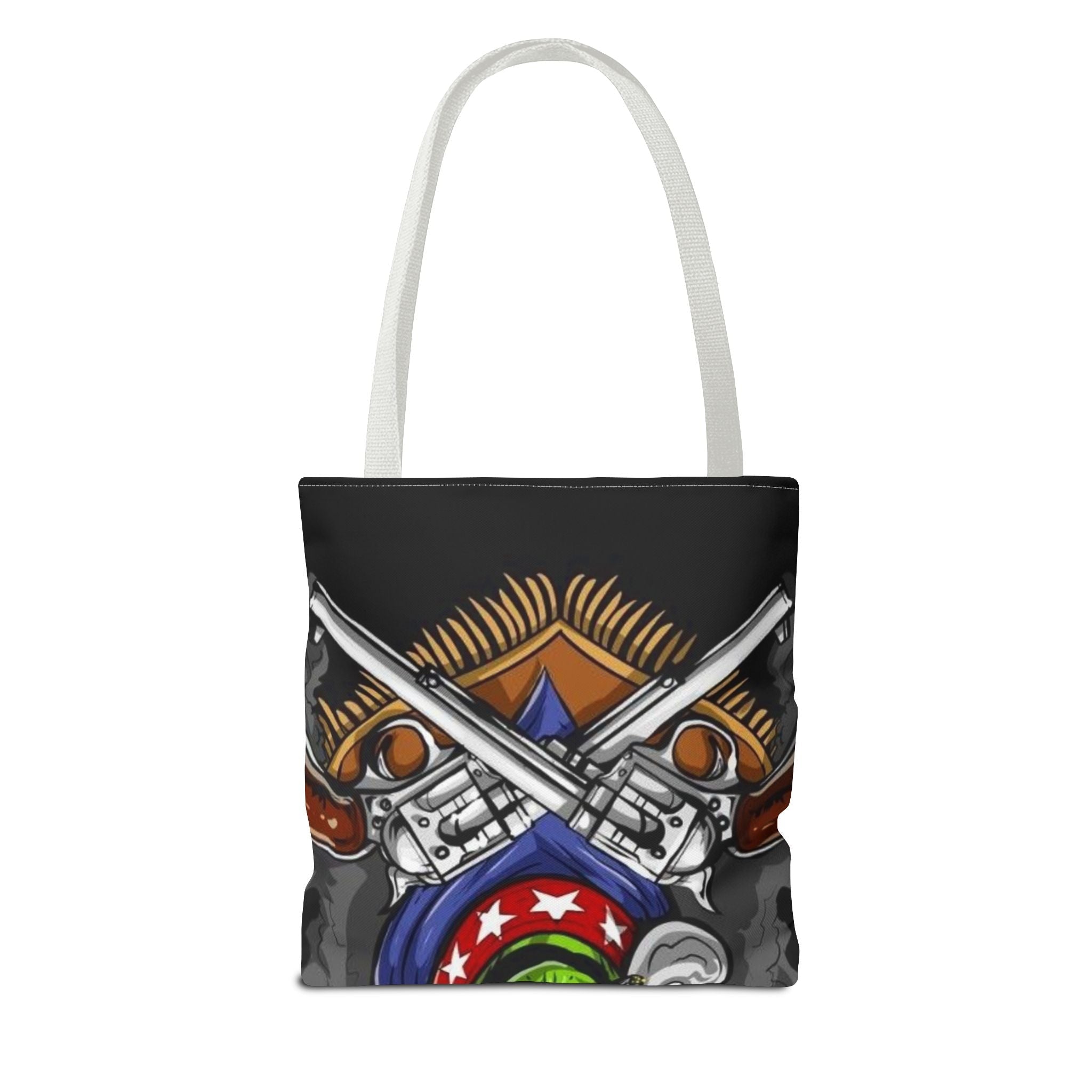 Alien Cowboy Tote Bag - Unique AOP Design for Cosmic Enthusiasts, Perfect for Festivals, Shopping, Beach Trips, and Gifts Printify