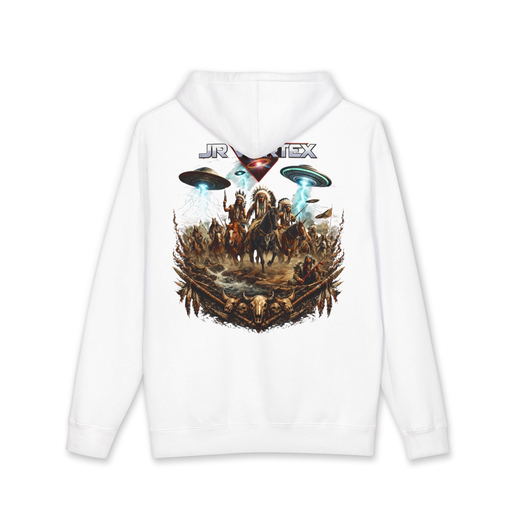 Alien Cowboys Graphic Hoodie — Sci‑Fi Western UFO Art Sweatshirt Printify