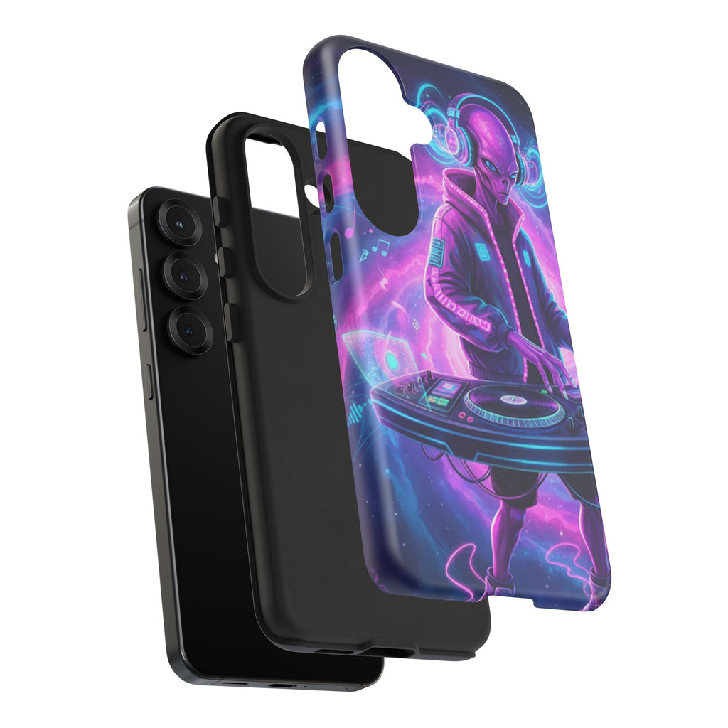 Alien DJ Phone Case — Neon Space Electronic Music Protective Cover Printify