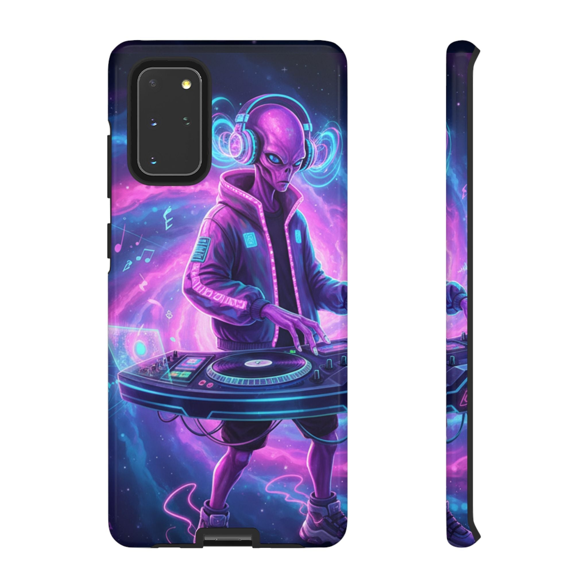 Alien DJ Phone Case — Neon Space Electronic Music Protective Cover Printify