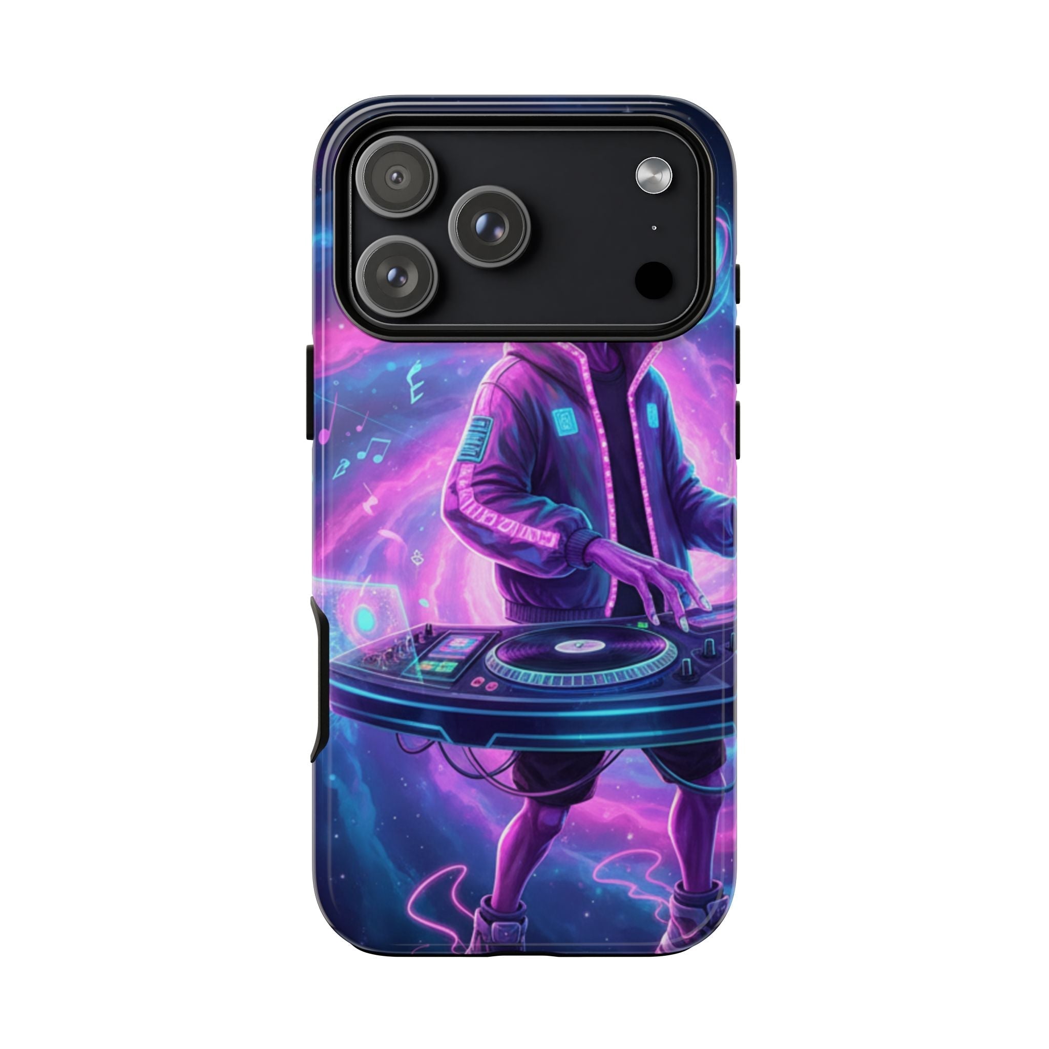 Alien DJ Phone Case — Neon Space Electronic Music Protective Cover Printify