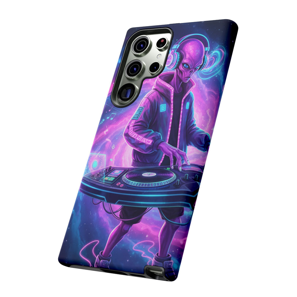 Alien DJ Phone Case — Neon Space Electronic Music Protective Cover Printify