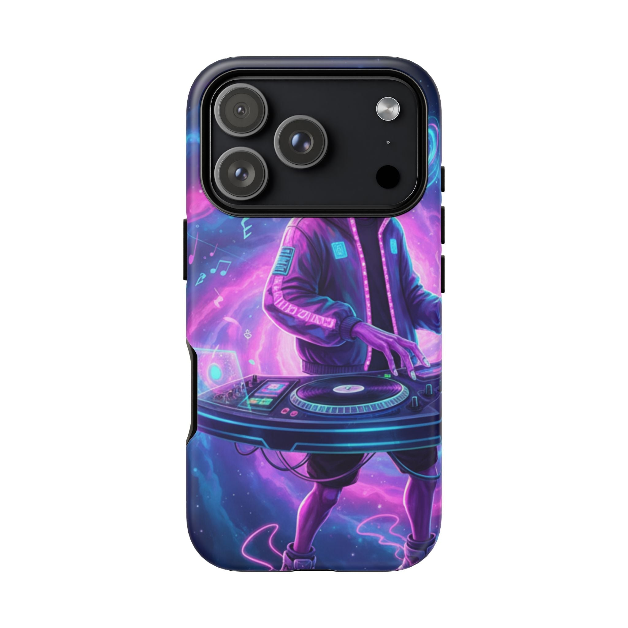 Alien DJ Phone Case — Neon Space Electronic Music Protective Cover Printify