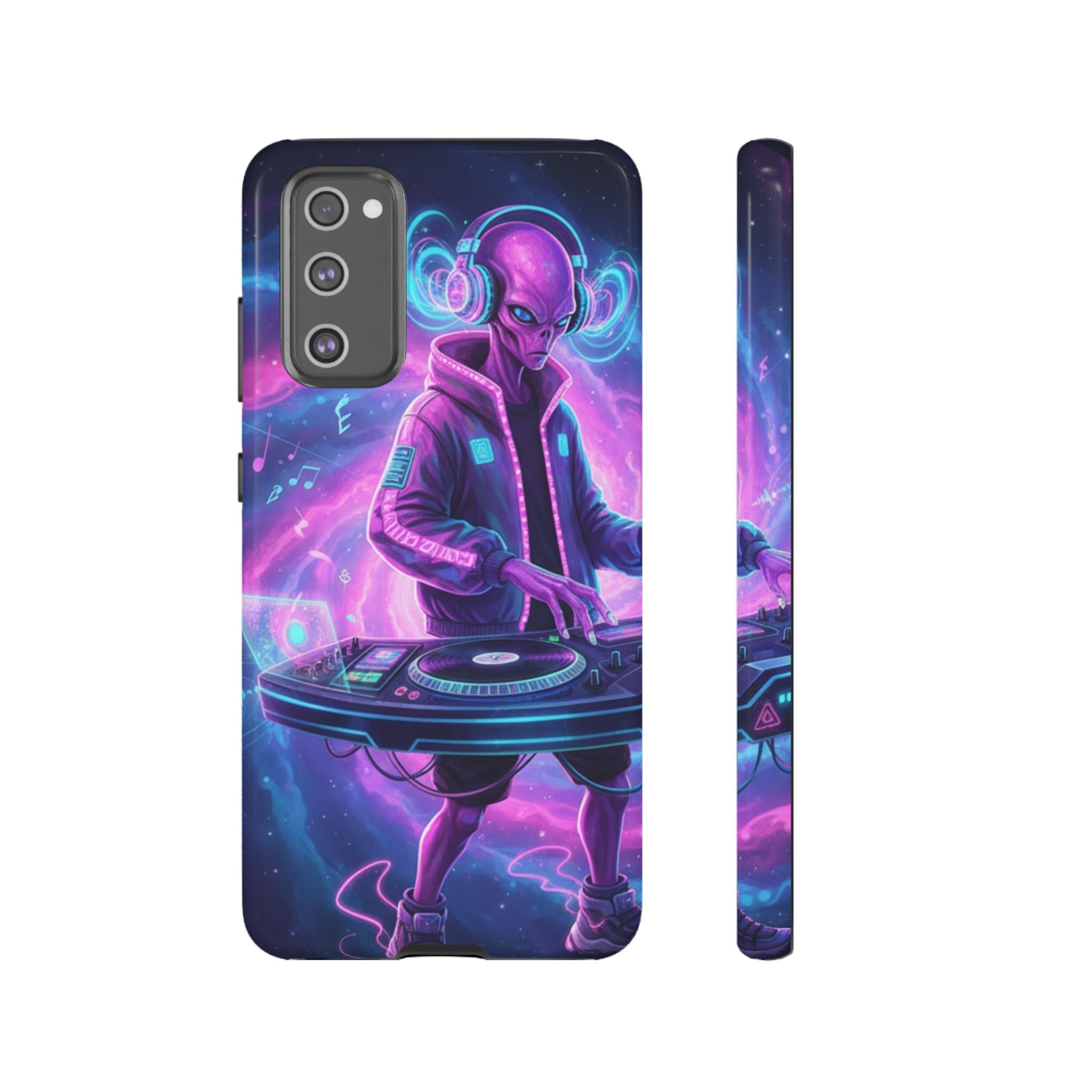 Alien DJ Phone Case — Neon Space Electronic Music Protective Cover Printify