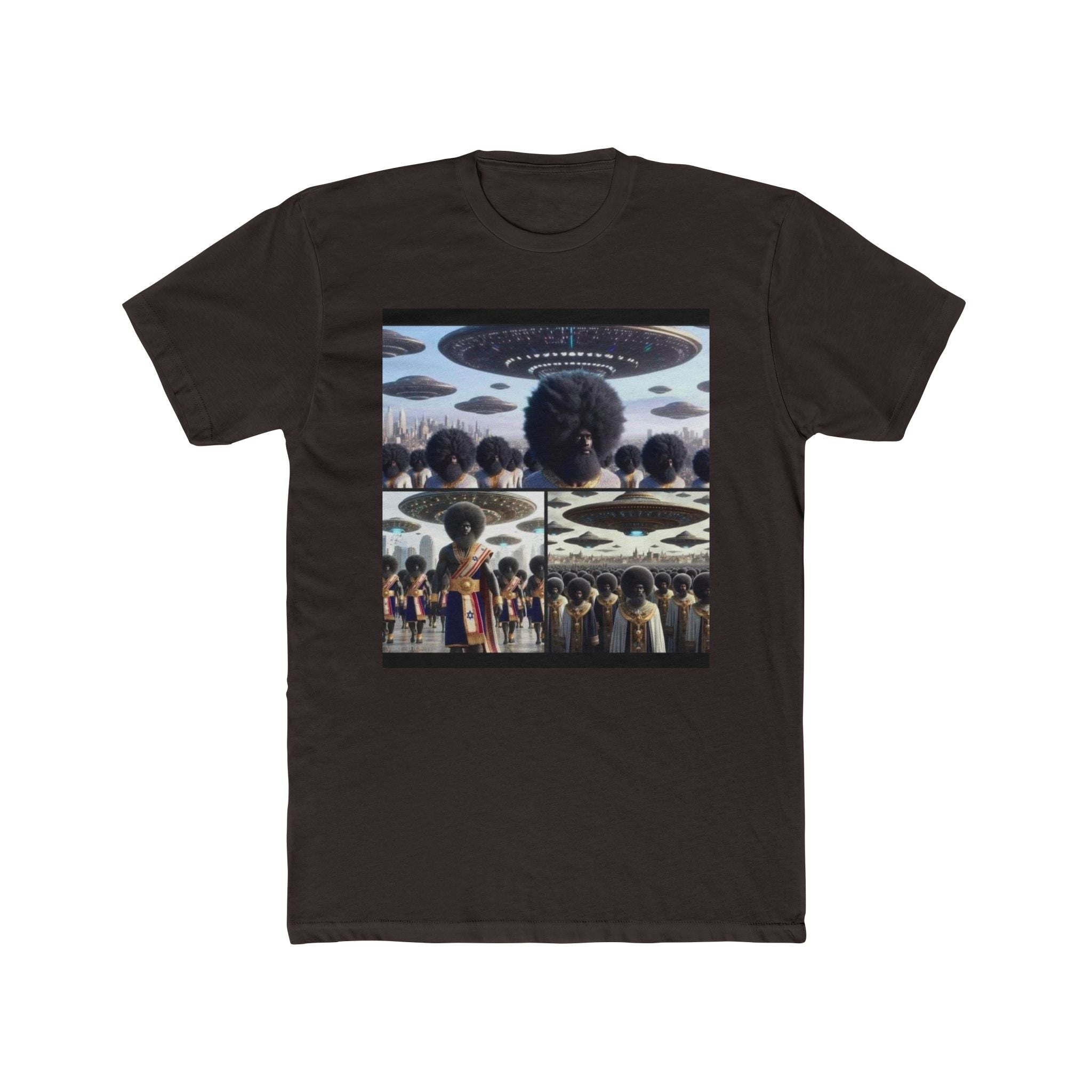 Alien Encounter Unisex Cotton Crew Tee | Sci-Fi Art T-Shirt, Unique Gift, Casual Style, Graphic Tee, Everyday Wear