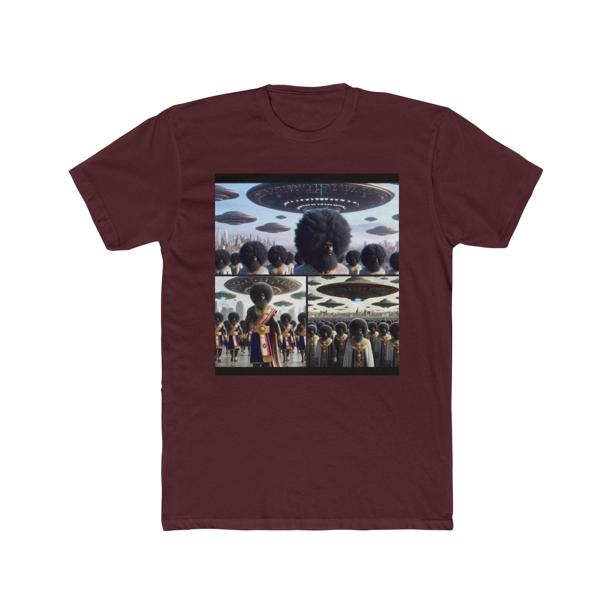 Alien Encounter Unisex Cotton Crew Tee | Sci-Fi Art T-Shirt, Unique Gift, Casual Style, Graphic Tee, Everyday Wear