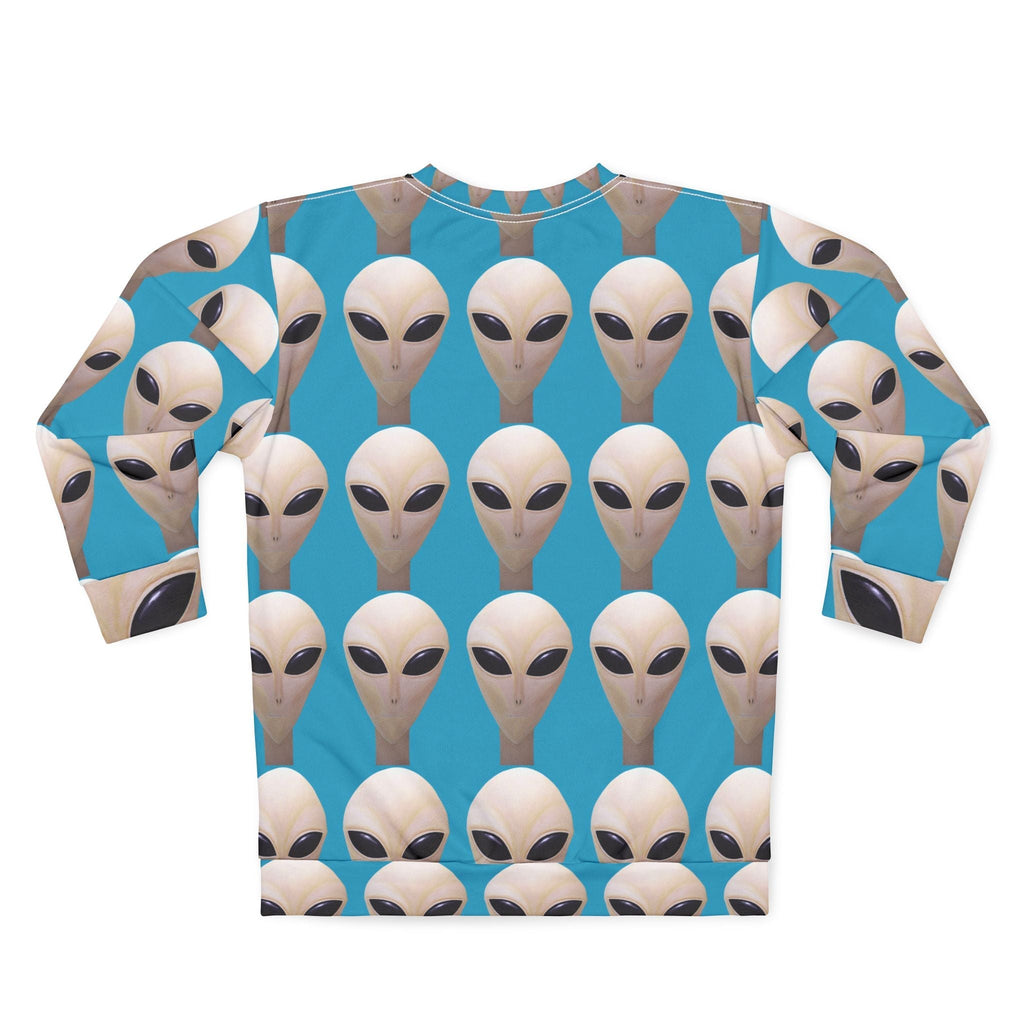 Alien Face Sweatshirt — Retro Signal Edition Printify
