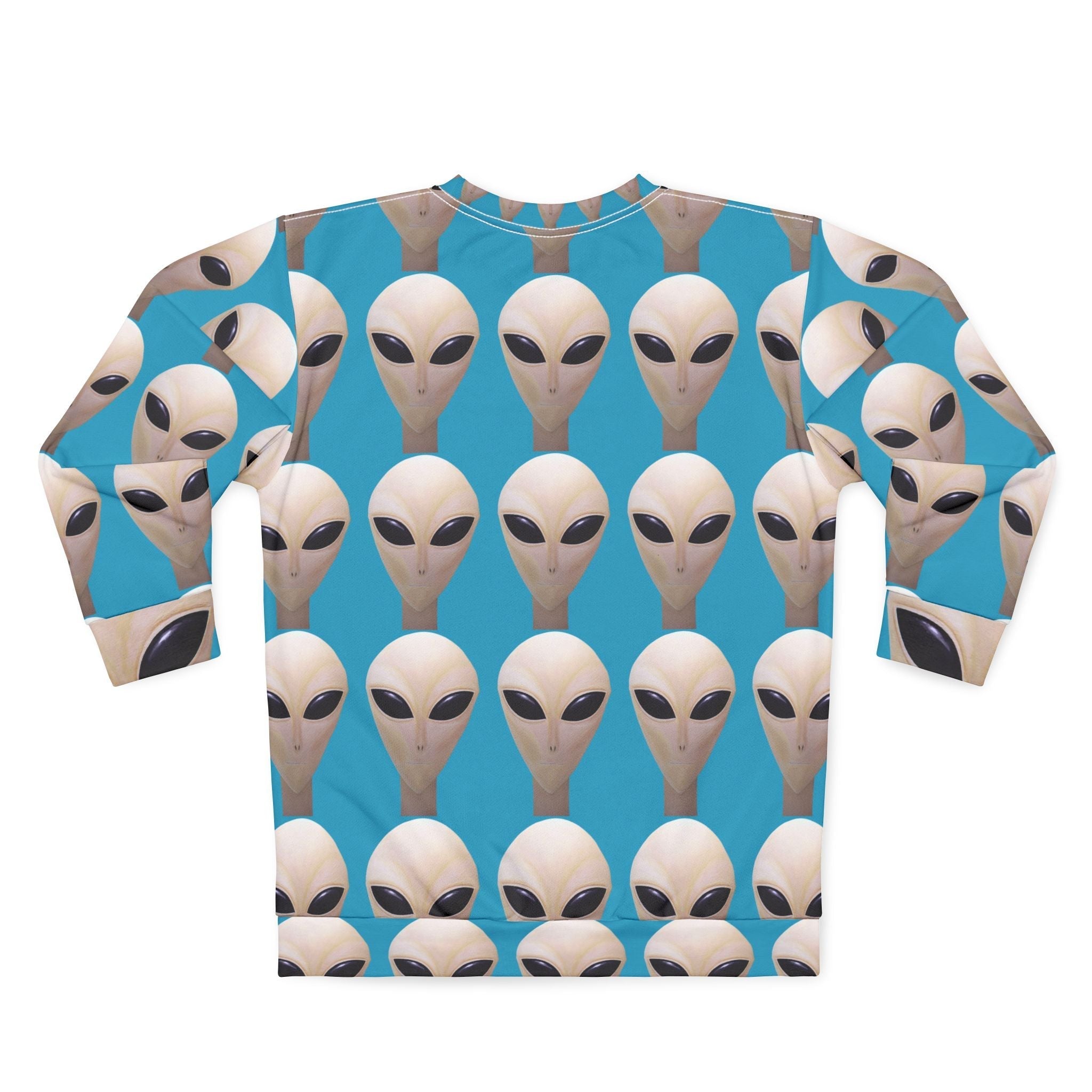 Alien Face Sweatshirt — Retro Signal Edition Printify