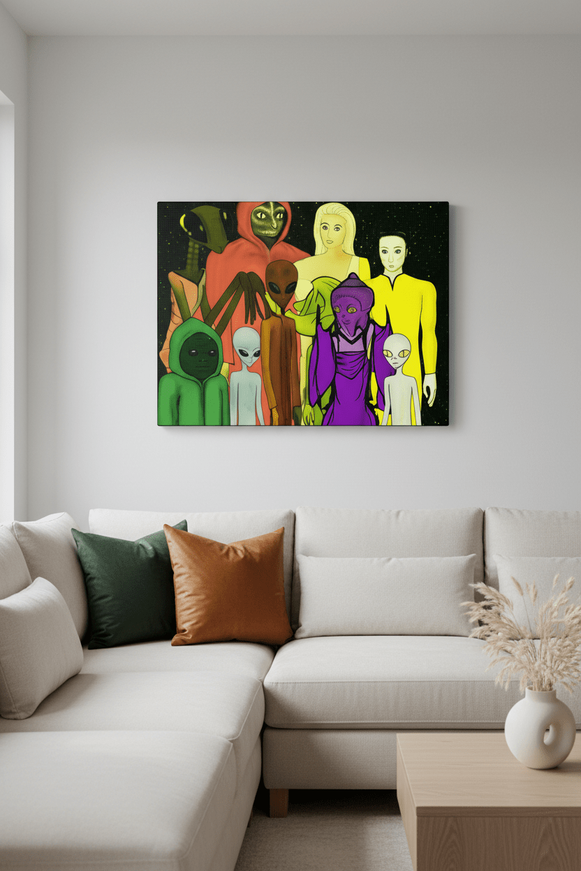 Alien Species Canvas Living Room