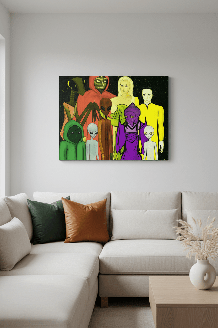 Alien Species Canvas Living Room