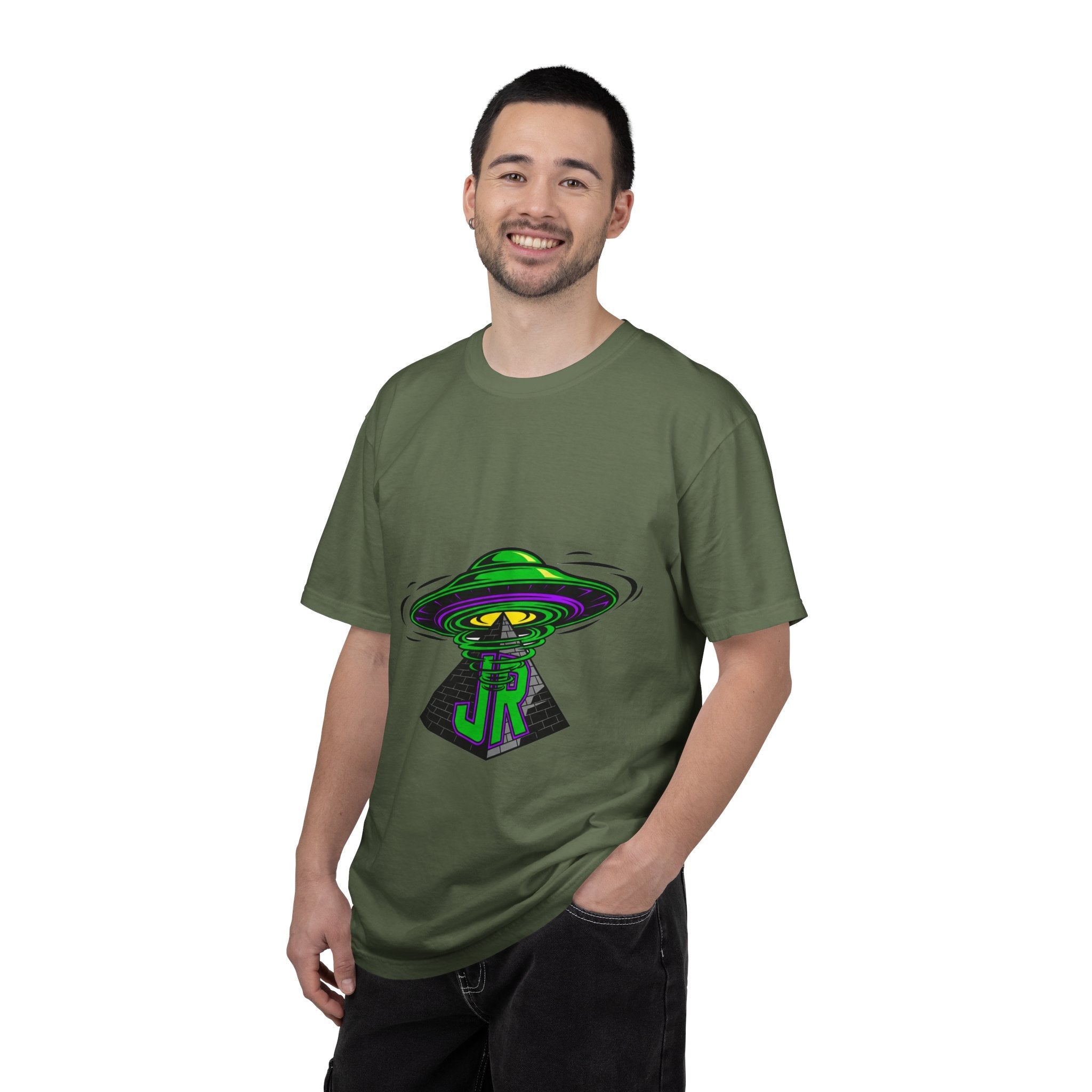 Alien Graphic T-Shirt, Cosmic Tee, Unisex Casual Wear, Perfect for Festivals, Gifts for Sci-Fi Fans, Unique Art Tee