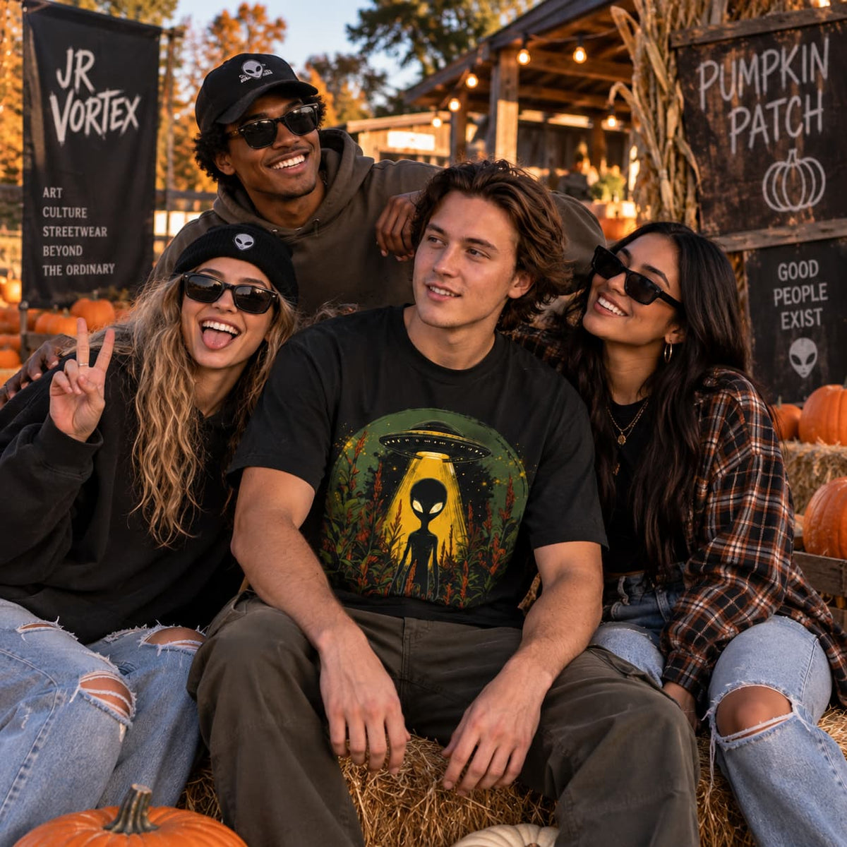 Alien Harvest UFO Tee – Higher Frequency Garment-Dyed Shirt