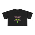 Alien Humor Crop Tee — "I Tried Being Human 0/10" Women's Graphic Top Printify