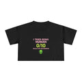 Alien Humor Crop Tee — "I Tried Being Human 0/10" Women's Graphic Top Printify