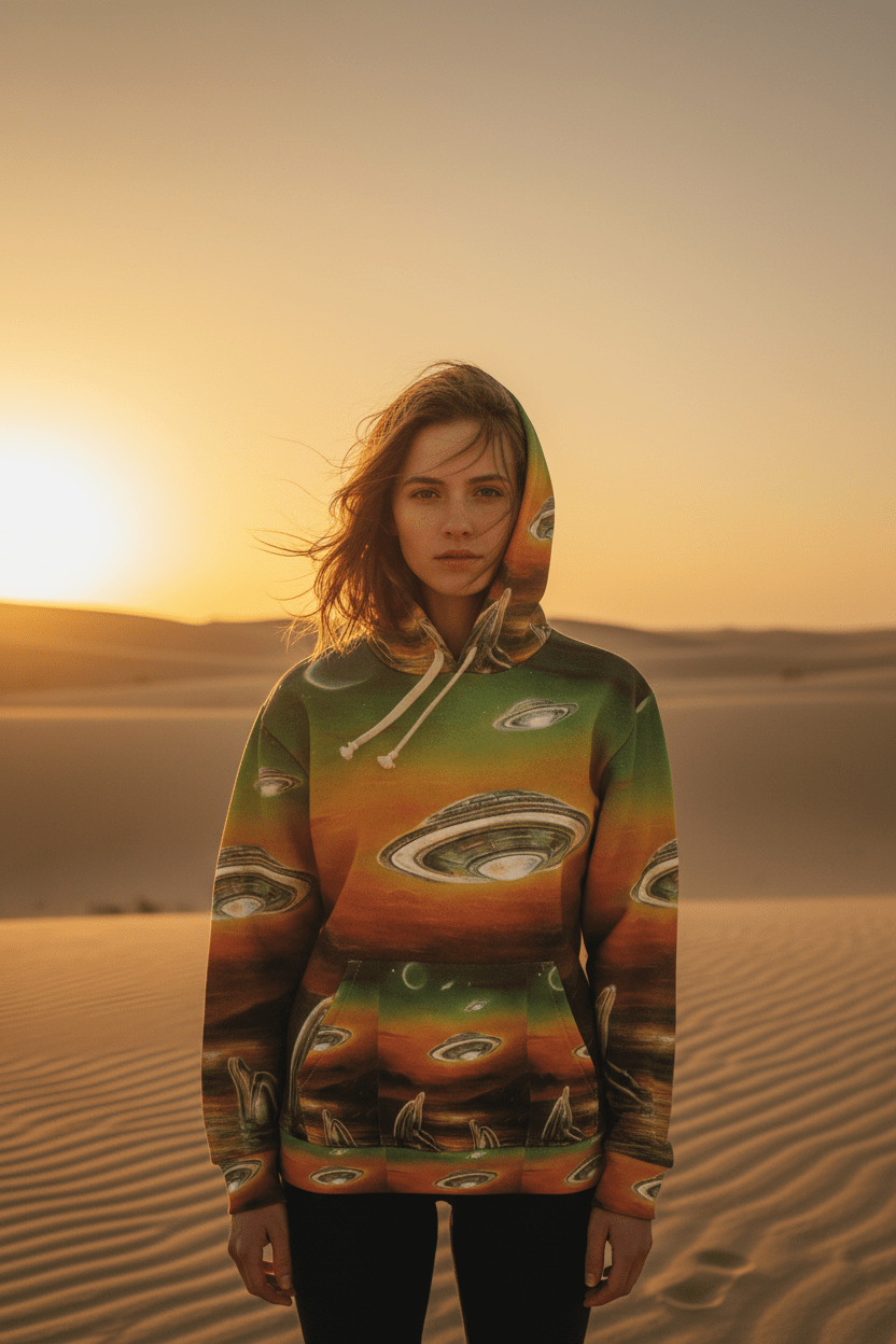 UFO Hoodie Desert Sunset