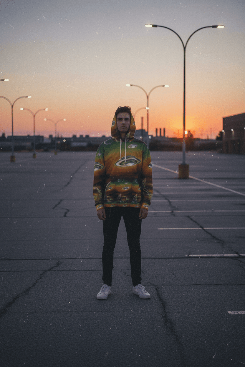 UFO Hoodie Parking Lot