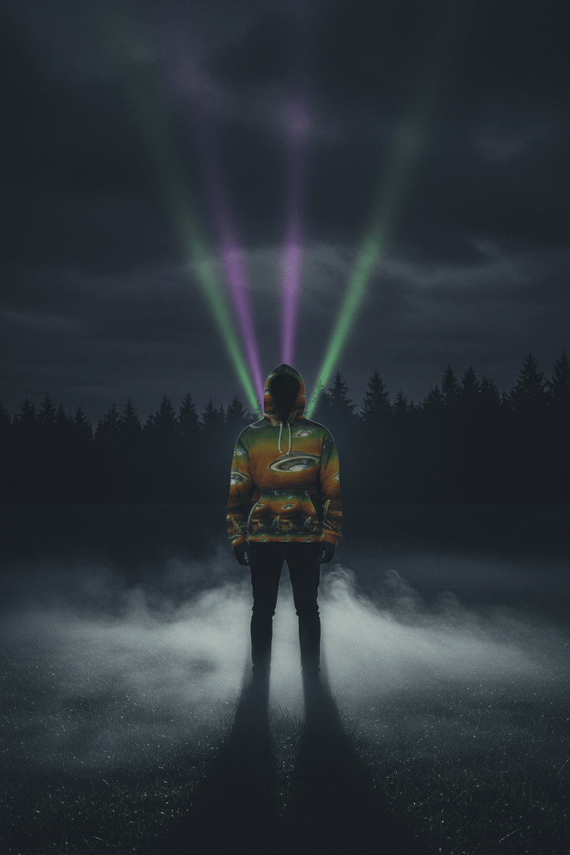 UFO Hoodie Foggy Field