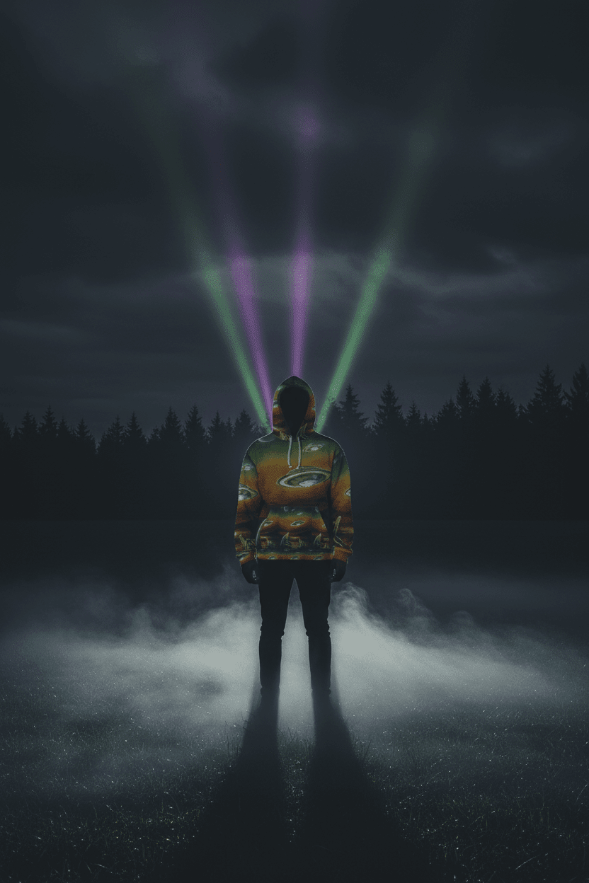 UFO Hoodie Foggy Field