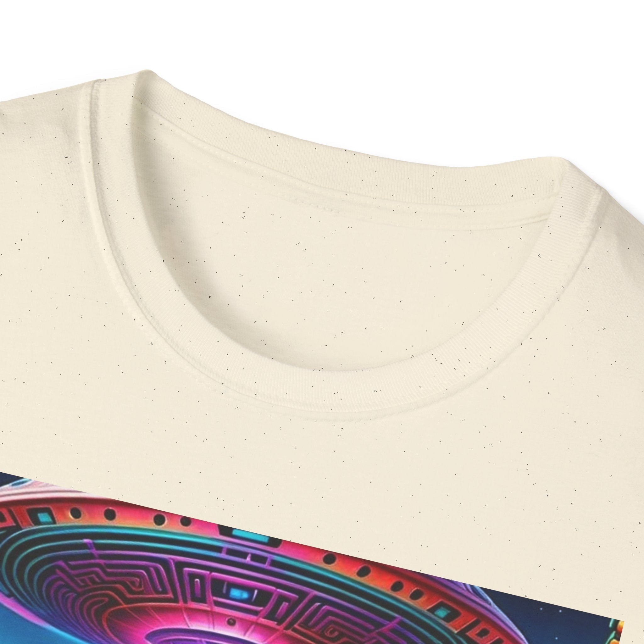 Alien Landscape Unisex Softstyle T-Shirt | Retro Art Tee for Sci-Fi Lovers, Vintage Graphic Tee, Unique Gift, Casual Wear, Festival Outfit Printify