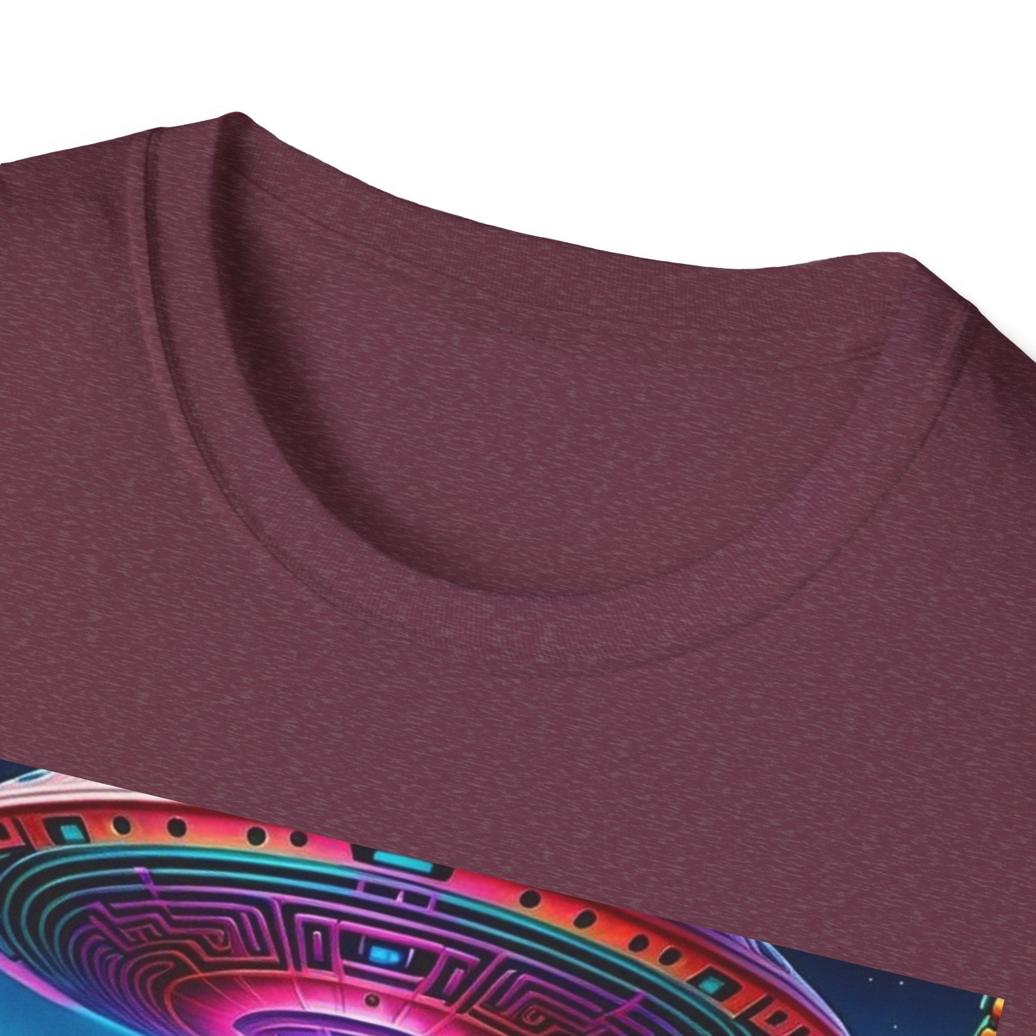Alien Landscape Unisex Softstyle T-Shirt | Retro Art Tee for Sci-Fi Lovers, Vintage Graphic Tee, Unique Gift, Casual Wear, Festival Outfit Printify