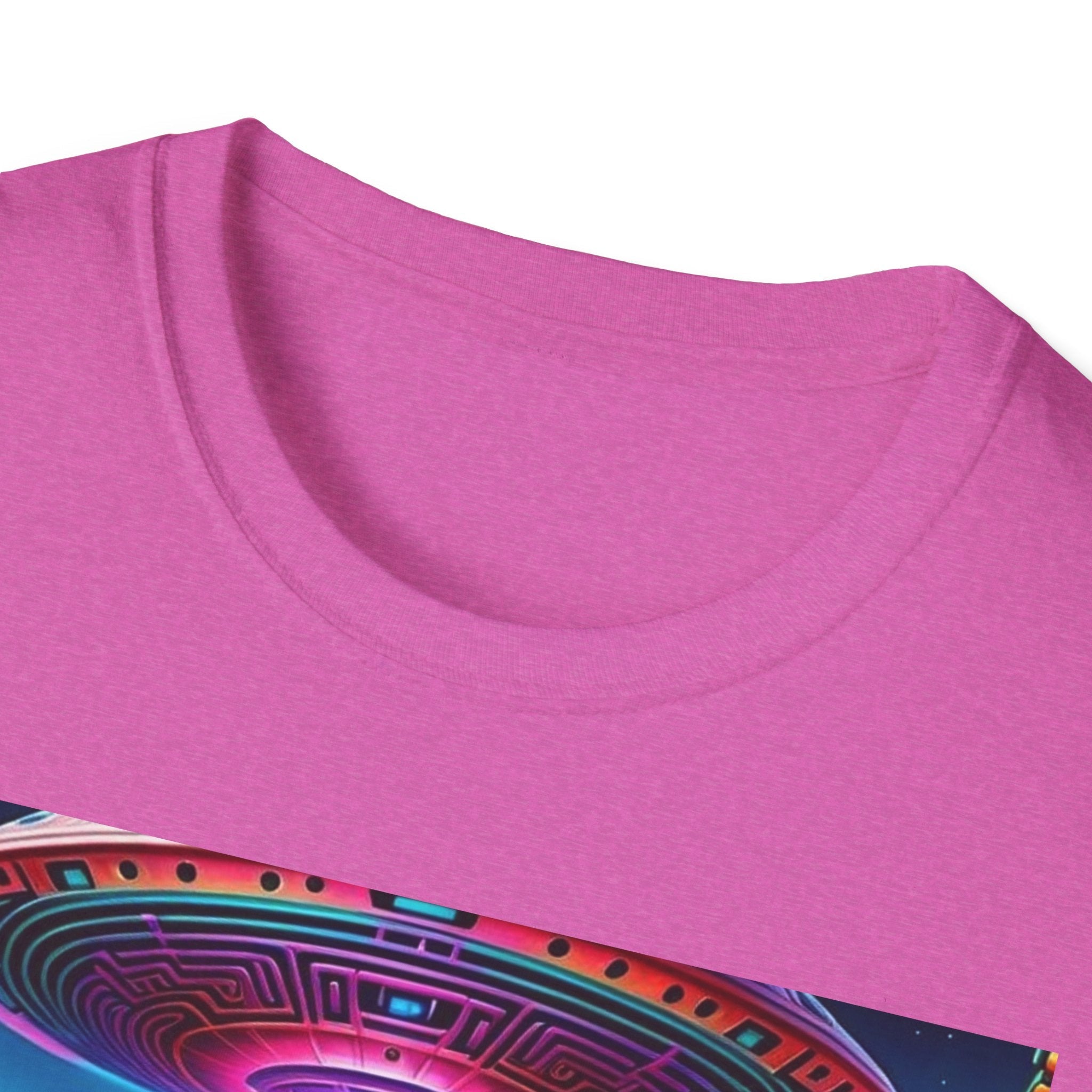 Alien Landscape Unisex Softstyle T-Shirt | Retro Art Tee for Sci-Fi Lovers, Vintage Graphic Tee, Unique Gift, Casual Wear, Festival Outfit Printify