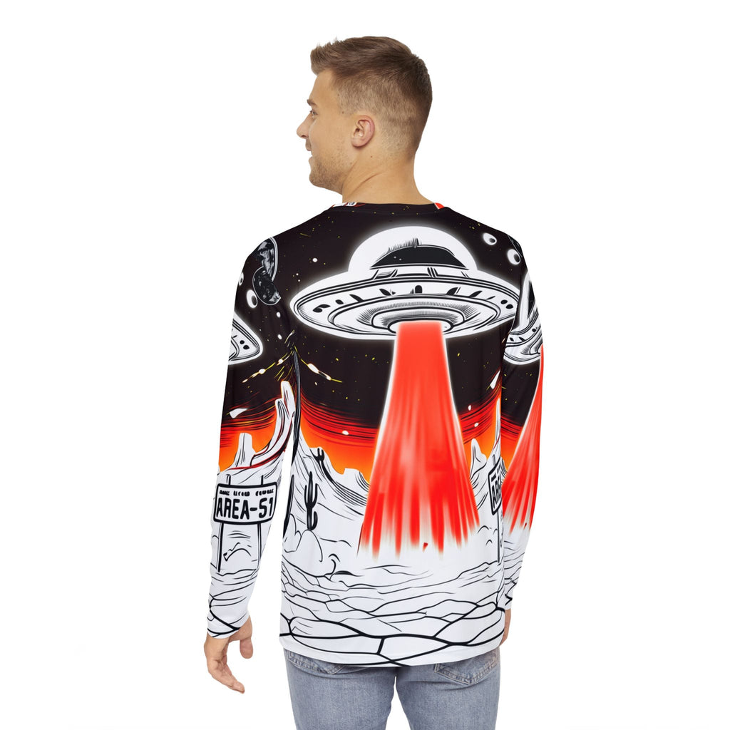 JR Vortex — “Red Beam Encounter” AOP Long Sleeve Printify