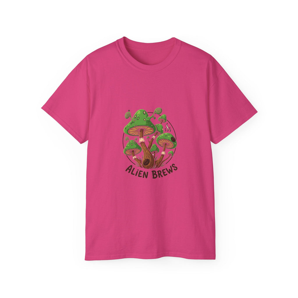 Alien  Mushroom T-Shirt – Retro Green Mushroom Graphic Tee Printify