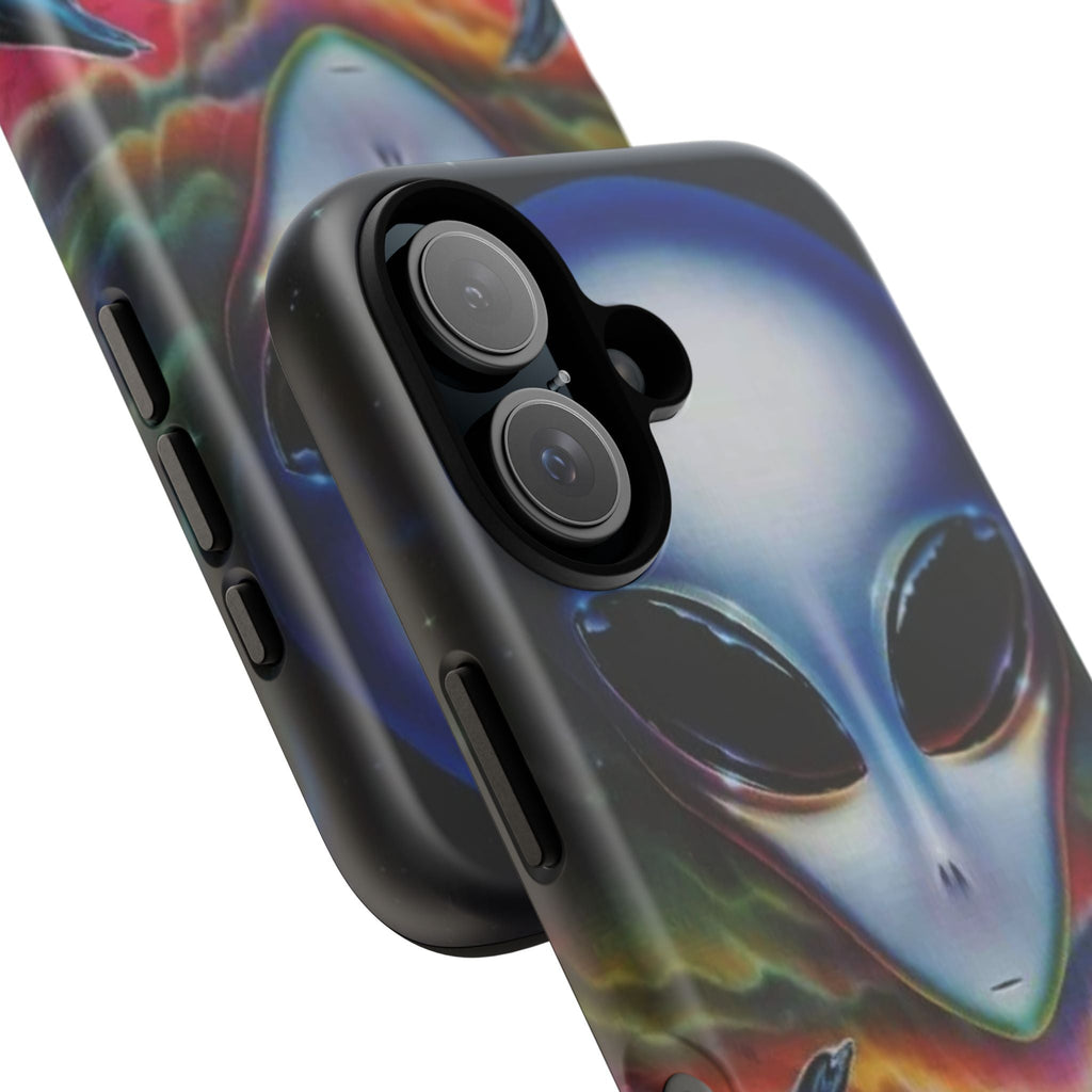Alien Surf UFO Phone Case — Retro Cosmic Wave iPhone Cover Printify